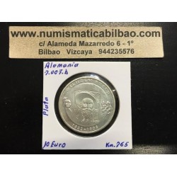 ALEMANIA 10 EUROS 2007 Ceca D WILHELM BUSCH MONEDA DE PLATA SC silver coin BRD