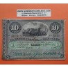 ESPAÑA 10 PESOS 1896 PLANTACION DE TABACO Sin Serie 96754 Pick 49B @SIN PLATA EN REVERSO@ BILLETE MBC- Banco en CUBA