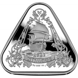 .4 monedas TRIANGULAR AUSTRALIA 1 DOLAR 2019+2020+2021 BARCOS Serie SHIPWRECK PLATA CAPSULA $1 ONZA 2021