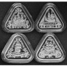 .4 monedas TRIANGULAR AUSTRALIA 1 DOLAR 2019+2020+2021 BARCOS Serie SHIPWRECK PLATA CAPSULA $1 ONZA 2021