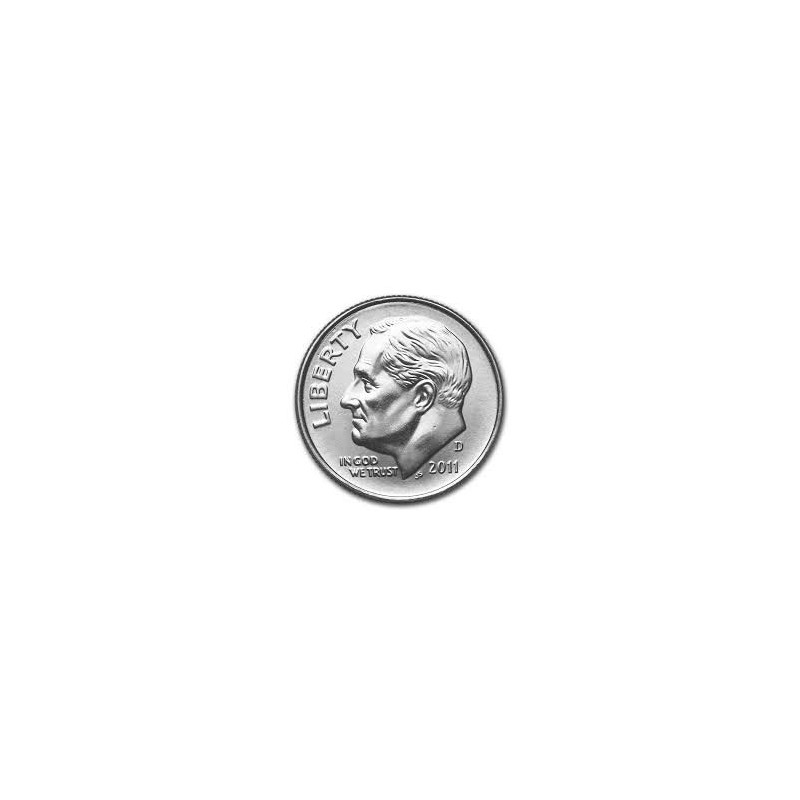 ESTADOS UNIDOS 10 CENTAVOS DIME 2011 D ROOSVELT KM.195B MONEDA DE NICKEL SC USA 10 Cents