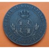 ESPAÑA Reina ISABEL II 5 CENTIMOS DE ESCUDO 1866 OM Ceca de JUBIA MONEDA DE COBRE MBC- R/3