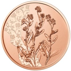 . 3ª moneda x AUSTRIA 10 EUROS 2022 FLOR CALÉNDULA Serie THE LANGUAJE OF FLOWERS PLATA SC COINCARD Ringelblume