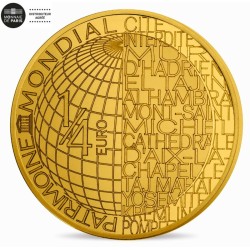 . 1 acoin x FRANCIA 1/4 EURO 2020 INTERDITE CIUDAD SAGRADA en CHINA Serie UNESCO MONEDA DE LATON SC France 0,25€