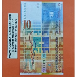SUIZA 10 FRANCOS 2013 LE CORBUSIER Serie 13L 7420689 Pick 67.E BILLETE EBC Switzerland 10 Francs