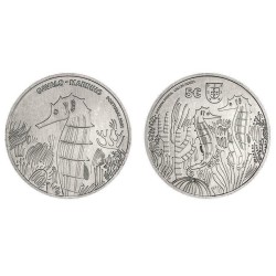 .@EMISION AGOTADA@ PORTUGAL 5 EUROS 2021 CABALLITO DE MAR 1ª MONEDA DE NICKEL SC Tirada 25.000 uds