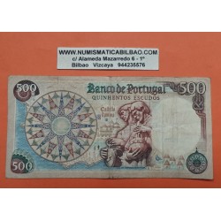 @PVP NUEVO 140€@ PORTUGAL 500 ESCUDOS 1966 REY JOAO y LEOPOLDO DE ALMEIDA Serie EKK 19419 Pick 170A BILLETE CIRCULADO