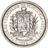 VENEZUELA 1 BOLIVAR 1965 SIMON BOLIVAR y ESCUDO NACIONAL KM.37 MONEDA DE PLATA SC silver coin