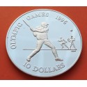 BELIZE 10 DOLARES 1996 JUGADORES DE BEISBOL OLIMPIADA DE ATLANTA KM.127 MONEDA DE PLATA PROOF