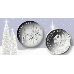 . 1 coin ALEMANIA 25 EUROS 2022 LA NAVIDAD Estrella de Moravia ALEGORIA PORTAL DE BELÉN MONEDA DE PLATA SC Germany BRD 25€