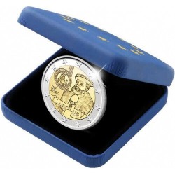 . @PROOF Tirada 5.000@ BELGICA 2 EUROS 2021 BLEU - UNION ECONOMICA BELGA LUXEMBURGUESA 1ª MONEDA CONMEMORATIVA ESTUCHE