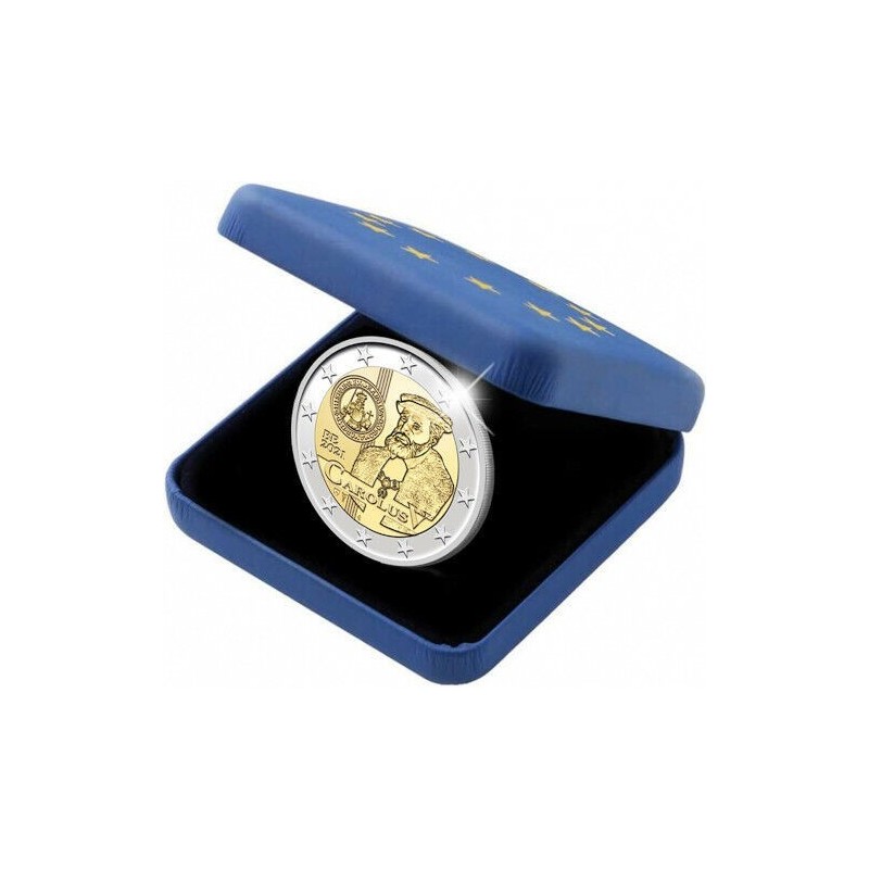 . @PROOF Tirada 5.000@ BELGICA 2 EUROS 2021 BLEU - UNION ECONOMICA BELGA LUXEMBURGUESA 1ª MONEDA CONMEMORATIVA ESTUCHE