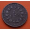 FRANCIA 5 CENTIMOS 1796 Letra B (L'AN 5) REVOLUCION FRANCESA Ciudad de ROUEN KM.640 MONEDA DE BRONCE France Centimes