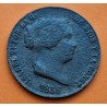 @ESCASA@ ESPAÑA REINA ISABEL II 25 CENTIMOS DE REAL 1856 Ceca de SEGOVIA KM.615.2 MONEDA DE COBRE MUY CIRCULADA