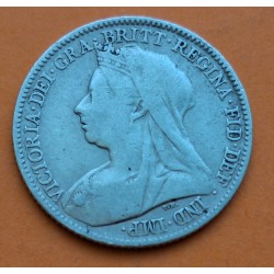 INGLATERRA 6 PENIQUES 1852 Reina VICTORIA Queen KM.733.1 MONEDA DE PLATA @ESCASA@ UK Silver 6 Pence