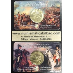 . @COINCARD@ BELGICA 2,50 EUROS 2015 BATALLA DE WATERLOO EN 1815 MONEDA DE LATON SC