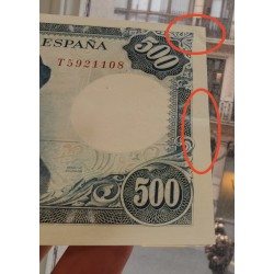 ESPAÑA 500 PESETAS 1954 PINTOR IGNACIO ZULOAGA Serie T 5921108 Pick 154 BILLETE SC @PICO EN ESQUINA@ Spain banknote