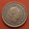 DINAMARCA 20 KRONER 1990 REINA MARGARITA II y ESCUDO KM.871 MONEDA DE LATON MBC Denmark 20 Coronas