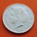 @PRECIOSA@ ESPAÑA Rey ALFONSO XIII 50 CENTIMOS 1894 * 9 4 MSM REY y ESCUDO KM.703 MONEDA DE PLATA R/3