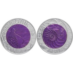 1 moneda x AUSTRIA 25 EUROS 2012 BIONICA BIONIK @NO ESTUCHE NO CERTIFICADO@ PLATA y NIOBIO Österreich NIOB SILVER COIN