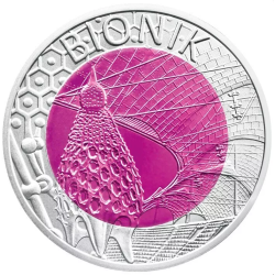 1 moneda x AUSTRIA 25 EUROS 2012 BIONICA BIONIK @NO ESTUCHE NO CERTIFICADO@ PLATA y NIOBIO Österreich NIOB SILVER COIN