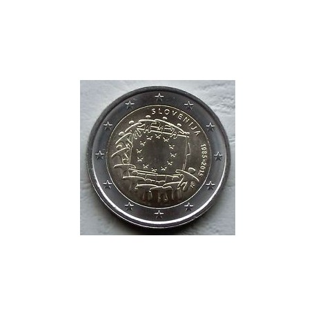 . .2 EUROS 2015 BANDERA EUROPEA ESLOVENIA SC Moneda Coin Sloveni