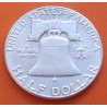 ESTADOS UNIDOS 1/2 DOLAR 1954 S BENJAMIN FRANKLIN KM.163 MONEDA DE PLATA MBC+ Half Dollar silver
