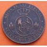 ESPAÑA REINA ISABEL II 2,50 CENTIMOS DE ESCUDO 1868 OM Ceca de JUBIA KM.634.2 MONEDA DE COBRE MBC- Spain 2 1/2 Centimos R/1