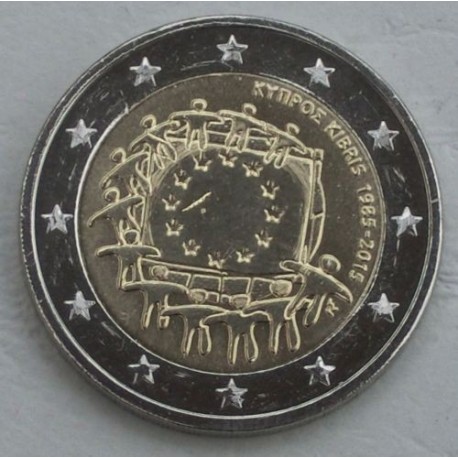 CHIPRE 2 EUROS 2015 BANDERA EUROPEA SC MONEDA CONMEMORATIVA @RARA@