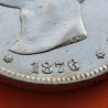@ESCASA ASÍ@ ESPAÑA 5 PESETAS 1876 * 18 76 DEM REY ALFONSO XII KM.671 MONEDA DE PLATA (DURO) Spain silver R/4