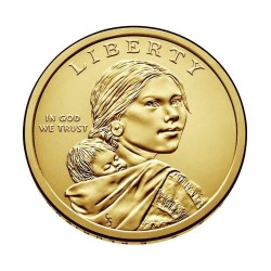 . 1 aaaaacoin @20/FEBRERO Envío@ ESTADOS UNIDOS 1 DOLAR 2024 P INDIA SACAGAWEA Mary Kawena Pukui MONEDA DE LATON SC Native