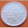 FRANCIA 5 FRANCOS 1962 SEMBRADORA SEMEUSE KM.926 MONEDA DE PLATA EBC France 5 Francs silver R/2
