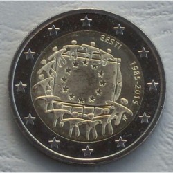 . .2 EUROS 2015 BANDERA EUROPEA ESLOVENIA SC Moneda Coin Sloveni