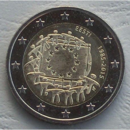 ESTONIA 2 EUROS 2015 BANDERA EUROPEA SC MONEDA CONMEMORATIVA @RARA@