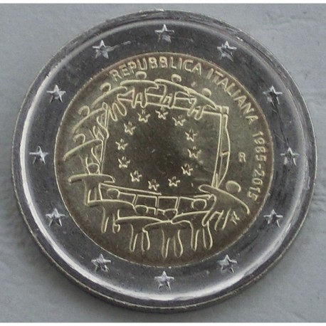 . .2 EUROS 2015 BANDERA EUROPEA ITALIA SC Moneda Coin ITALY
