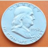 ESTADOS UNIDOS 1/2 DOLAR 1952 S BENJAMIN FRANKLIN y CAMPANA KM.163 MONEDA DE PLATA MBC- USA Half silver dollar R/2