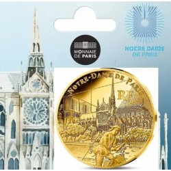 . 1 aaaacoin @ENVÍO HOY@ FRANCIA 1/4 EURO 2025 NOTRE DAME en PARÍS Serie UNESCO MONEDA DE LATON SC France BLISTER