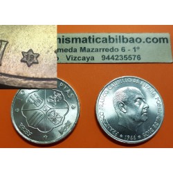 ESPAÑA 100 PESETAS 1966 * 19 67 @Modelo 1 INCLINADO@ FRANCISCO FRANCO SC DE CARTUCHO PLATA MONEDA DEL ESTADO ESPAÑOL