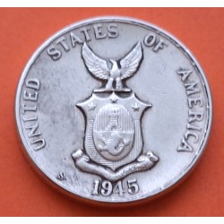 FILIPINAS 5 CENTAVOS 1945 S ABORIGEN y VOLCAN KM.180A MONEDA DE NICKEL MBC Philippines WWII