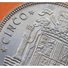 . 2 monedas EBC x ESPAÑA 5 PESETAS 1949 * 19 49 + 5 PESETAS 1949 * 19 50 FRANCISCO FRANCO KM.778 NICKEL Estado Español P/1