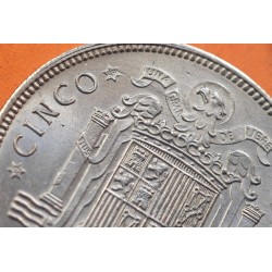. 2 monedas EBC x ESPAÑA 5 PESETAS 1949 * 19 49 + 5 PESETAS 1949 * 19 50 FRANCISCO FRANCO KM.778 NICKEL Estado Español P/1