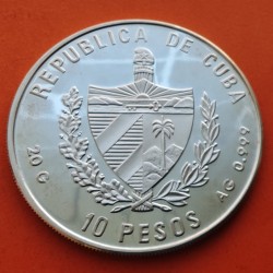 CUBA 10 PESOS 1994 GALEON 500 AÑOS DEL DESCUBRIMIENTO ISLA EVANGELISTA KM.441 MONEDA DE PLATA PROOF