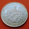 CUBA 10 PESOS 1994 GALEON 500 AÑOS DEL DESCUBRIMIENTO ISLA EVANGELISTA KM.441 MONEDA DE PLATA PROOF