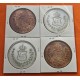 . 2 Medallas x ESPAÑA 5 PESETAS 1875 Rey CARLOS VII REAL CASA DE LA MONEDA DE OÑATE PLATA y COBRE