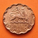 ETIOPIA 25 SANTEEM 1936 REY HAILE SELASSIE I LEON KM.36 COBRE SC + IMPERFECCIONES Ethiopia 25 Centimos R/3