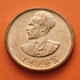 ETIOPIA 10 SANTEEM 1936 REY HAILE SELASSIE I LEON KM.34 MONEDA DE COBRE @PRECIOSA@ Ethiopia 10 Centimos R/3