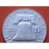 ESTADOS UNIDOS 1/2 DOLAR 1958 D BENJAMIN FRANKLIN y CAMPANA KM.163 MONEDA DE PLATA EBC USA Half silver dollar R/2