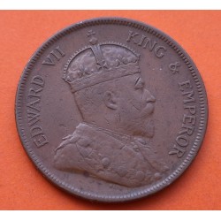 ESTRECHOS MALAYOS 1 CENTIMO 1904 JORGE V KM.19 MONEDA DE BRONCE MBC actual Malasia STRAITS SETTLEMENTS INDIA