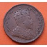 ESTRECHOS MALAYOS 1 CENTIMO 1904 JORGE V KM.19 MONEDA DE BRONCE MBC actual Malasia STRAITS SETTLEMENTS INDIA
