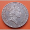 @ESCASA@ GIBRALTAR 5 LIBRAS 1988 HERCULES Y COLUMNAS y REINA ISABEL II KM.125 MONEDA DE VIRENIUM MBC+ 5 Pounds